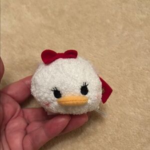 Mini White and Red Plush duck